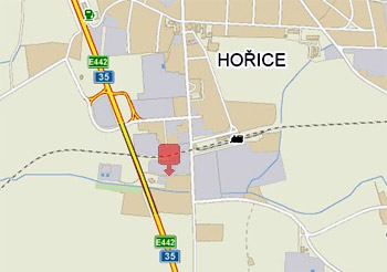 Map of the city Hořice